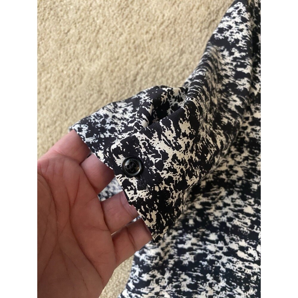 St. John Collection 100% Silk Tweed Print Midi Dress Quiet Luxury Women’s 12 - Picture 7 of 14